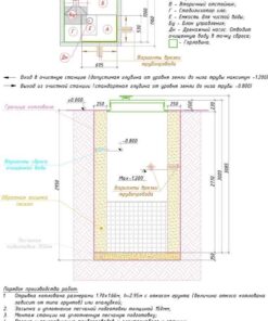 Монтажная схема септика ЮНИЛОС АСТРА 6 Лонг Пр